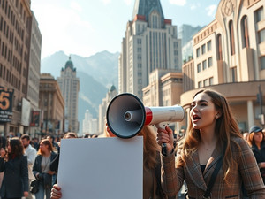 Protesting environmental rights. 1960s Activism 